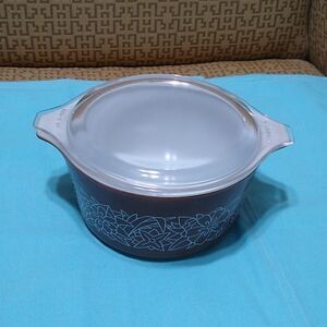 Vintage Woodland Floral Casserole Dish and Lid Cottagecore Grandmacore
